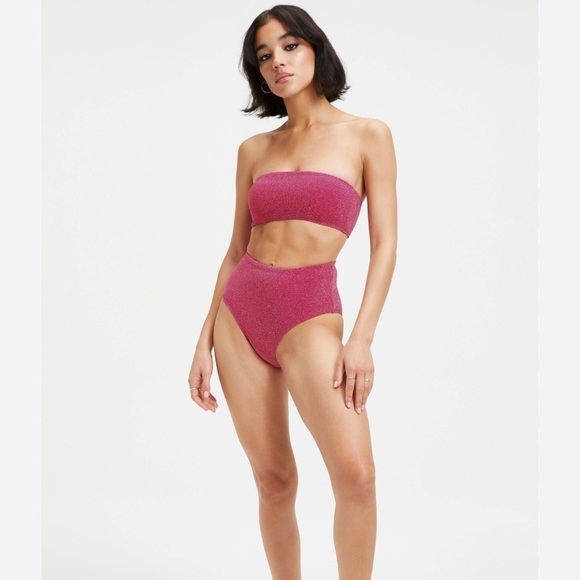 Good American Sparkle Bandeau Top Set Size 8 - Picture 2 of 3